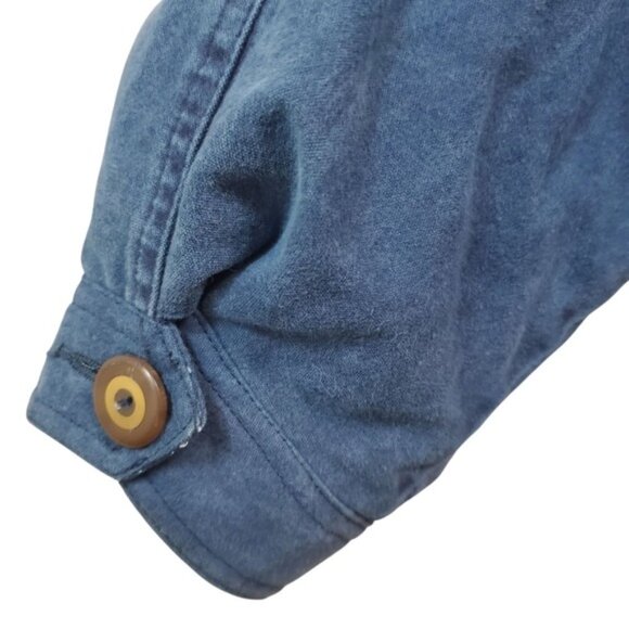 80s 90s Mint Vintage Eddie Bauer Barn Coat Down Fill Cotton Canvas M - Picture 8 of 13